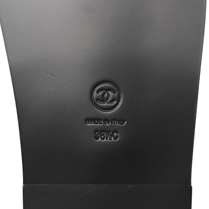 Chanel Grained Calfskin Velcro Dad Sandals 38.5 Black 6 of 9