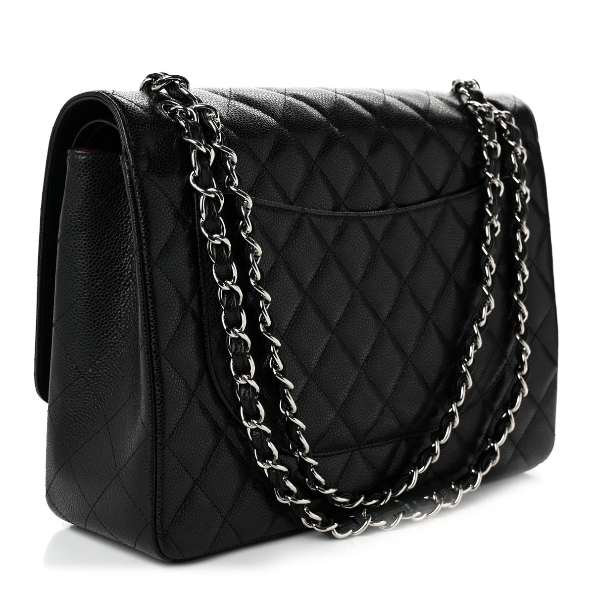 Caviar Quilted Maxi Double Flap Black