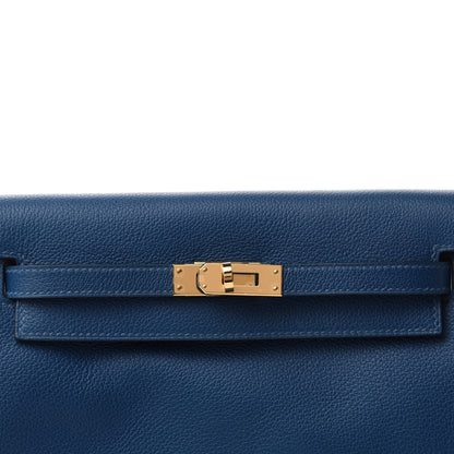 Hermes Evercolor Kelly Danse II Belt Bag Deep Bleu 12 of 13