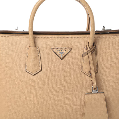 Prada Saffiano Cuir Twin Tote Noisette 8 of 15
