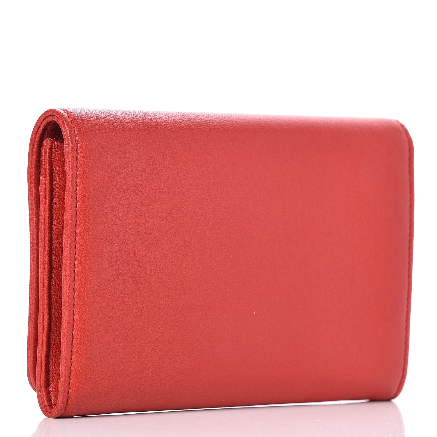 Chanel Lambskin Studded Timeless CC Small Flap Wallet Red 3 of 9