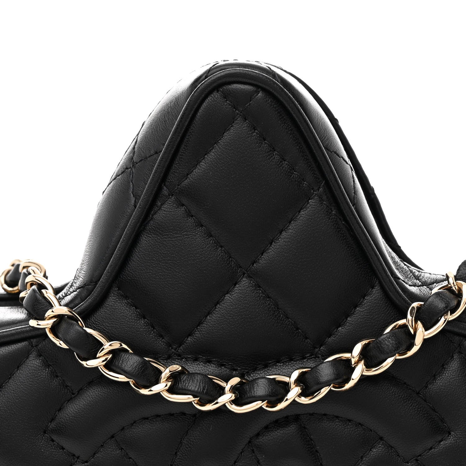 Chanel Lambskin Quilted Walk of Fame Star Bag Black 8 of 11
