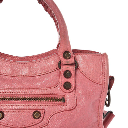 Balenciaga Agneau Classic Hardware Mini City Rose Bombon Raspberry 10 of 17
