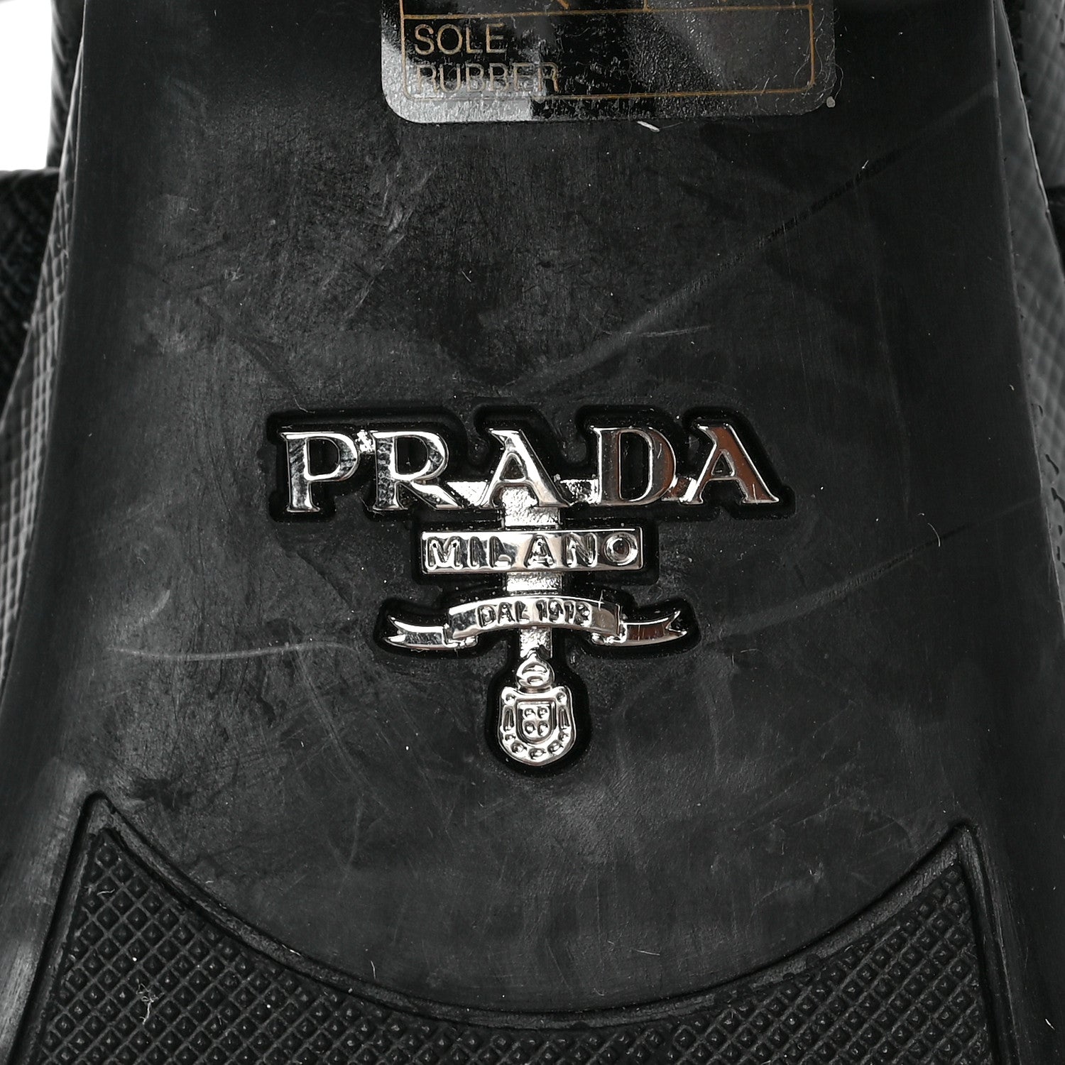 Prada Vernice Saffiano Embossed Crisscross Platform 20/65mm Sandals 36 Black 7 of 8