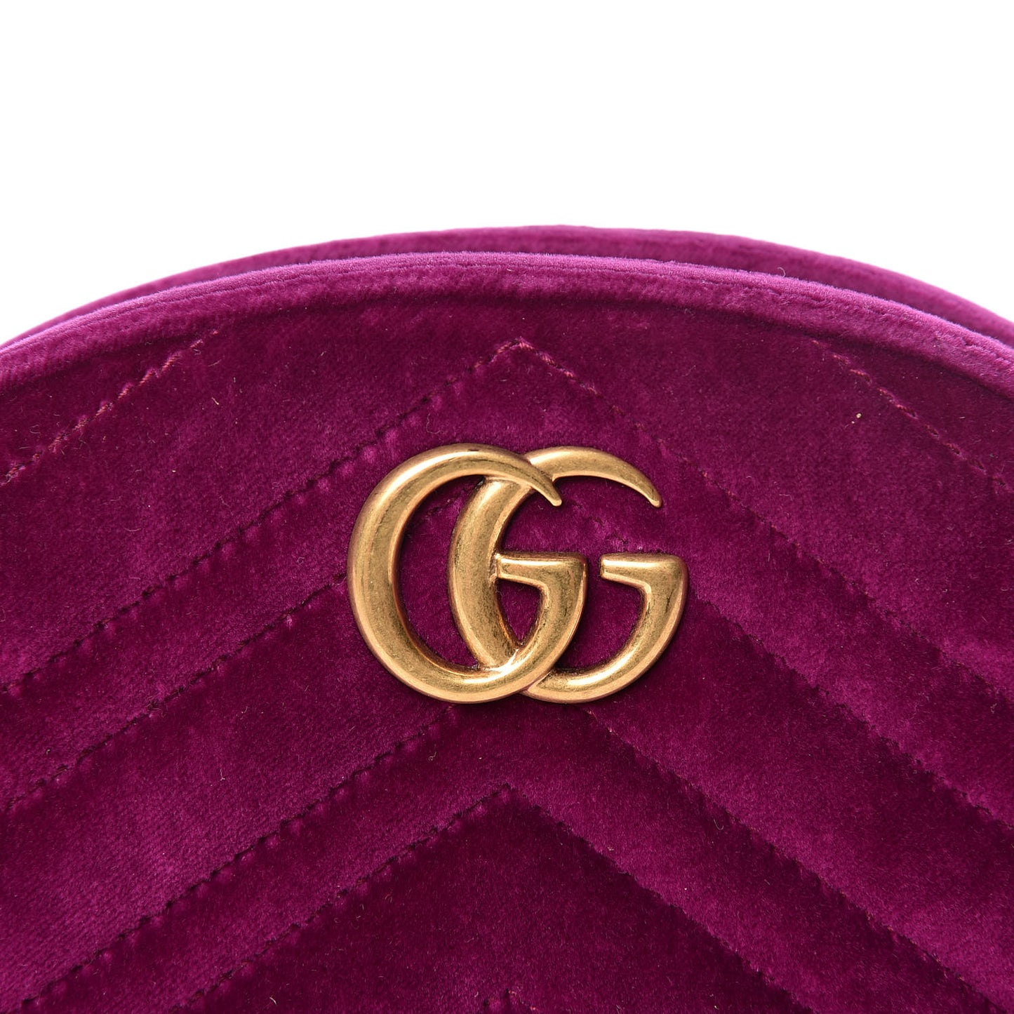 Velvet Matelasse GG Marmont Belt Bag 75 30 Fuchsia Violet Cyclamen