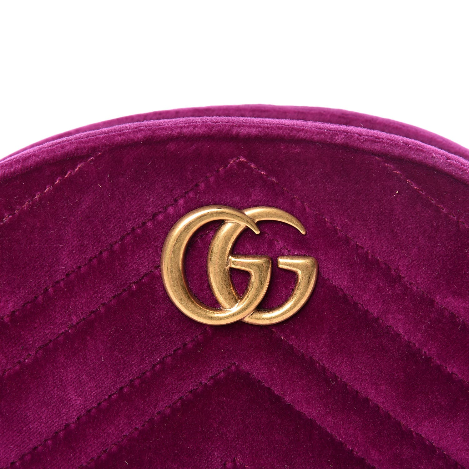 Gucci Velvet Matelasse GG Marmont Belt Bag 75 30 Fuchsia Violet Cyclamen 10 of 10