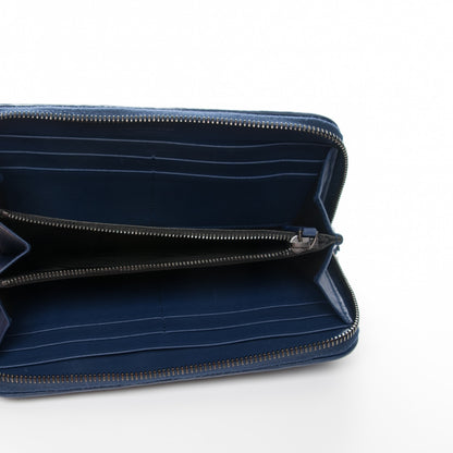 Bottega Veneta Nappa Intrecciato Zip Around Wallet Pacific 6 of 11