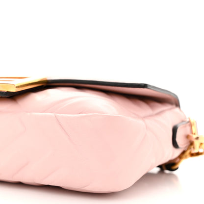 Fendi Nappa FF 1974 Embossed Mini Baguette Rosa Quarzo 10 of 14