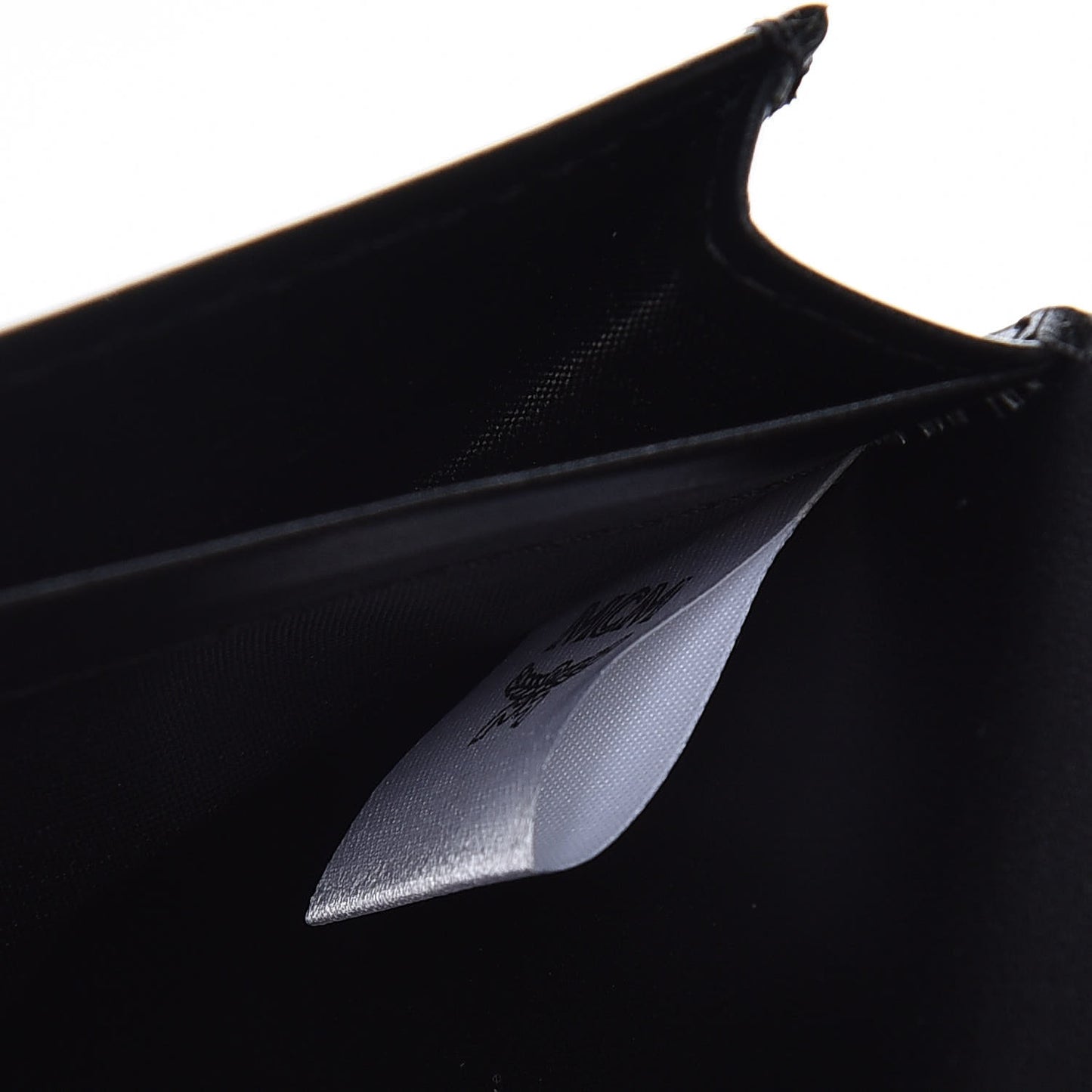 Calfskin Bifold Long Wallet Black