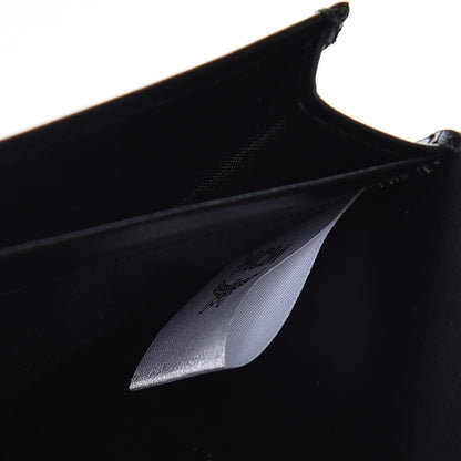 MCM Calfskin Bifold Long Wallet Black 9 of 9