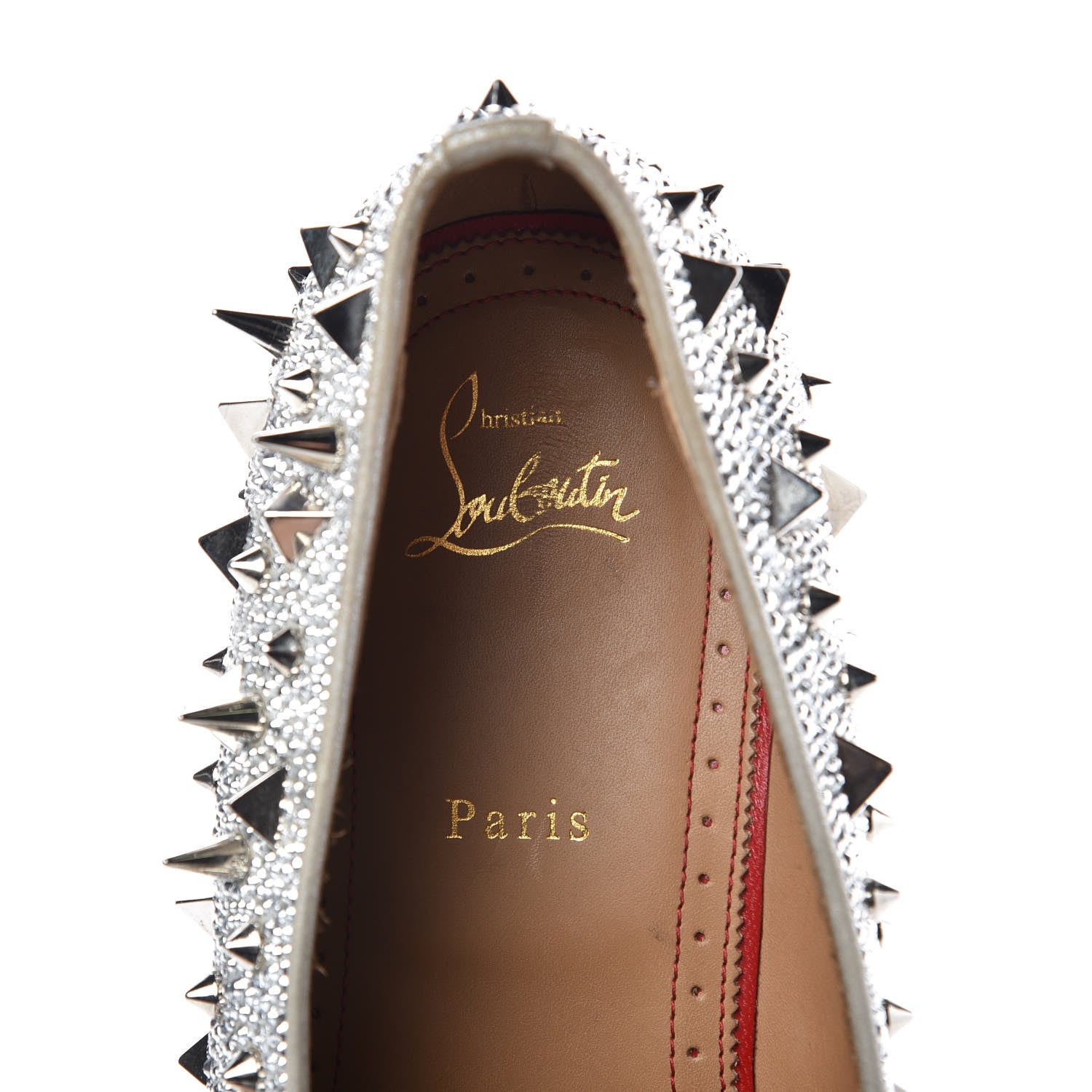 Christian Louboutin Suede Burma Mens Potpourri Dandy Flat Loafers 42.5 Silver 6 of 9