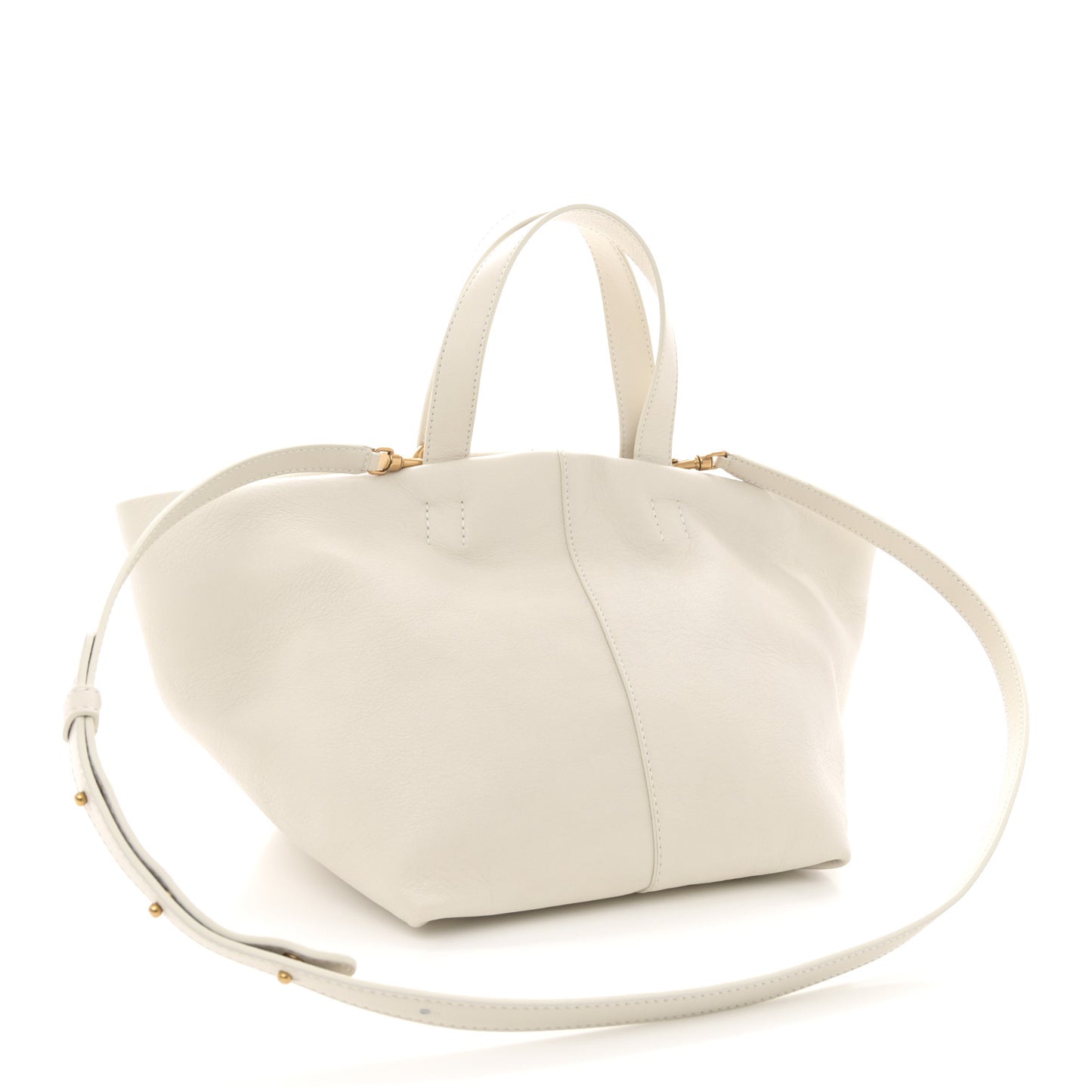 Calfskin Mini Tulipano Bag Bianca