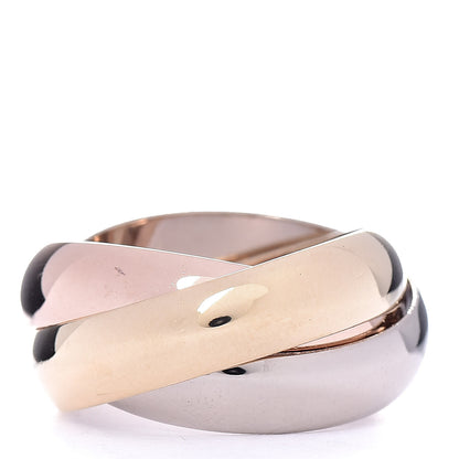 Cartier 18K Pink Yellow White Gold Large Trinity Ring 54 7 3 of 6