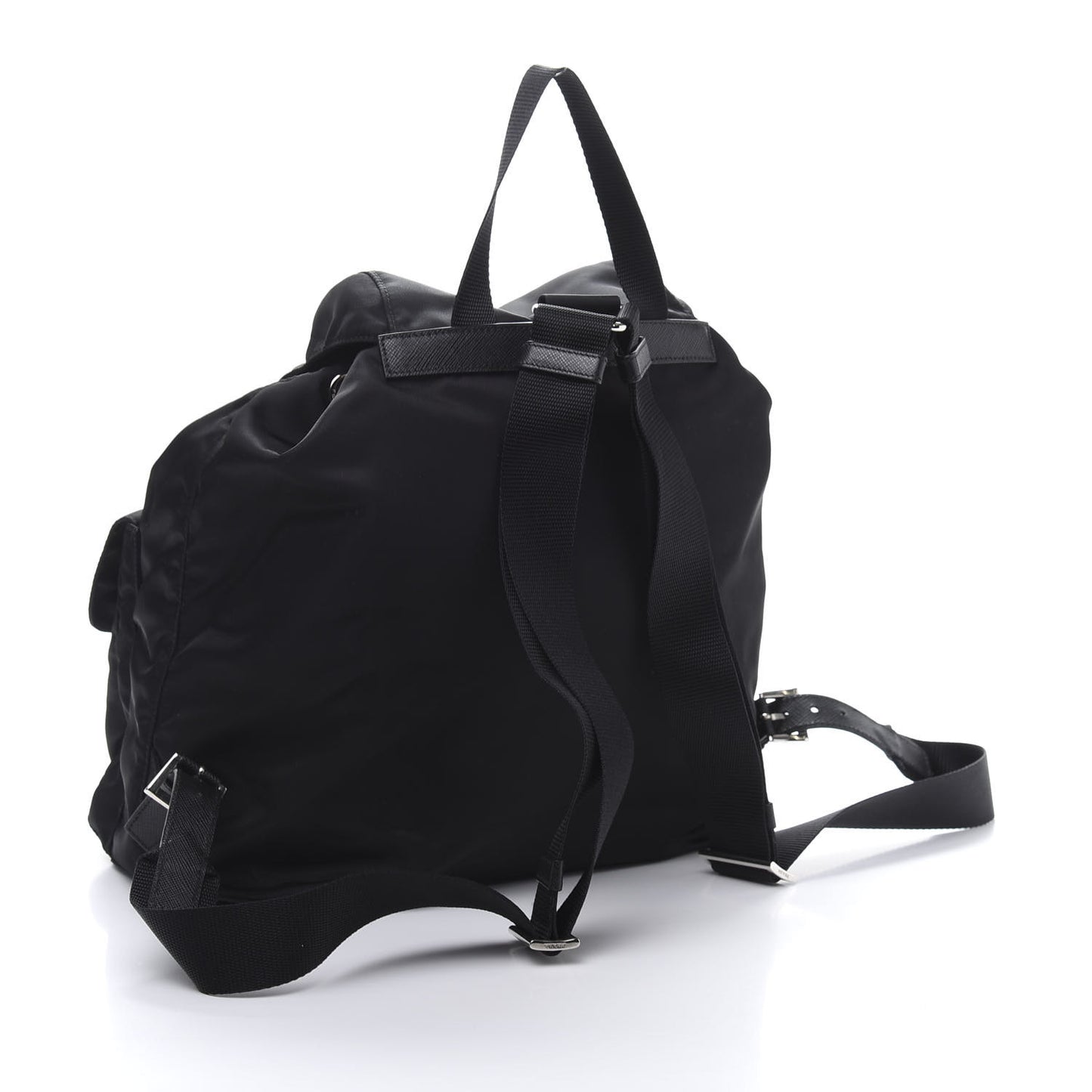 Tessuto Nylon Saffiano Medium Backpack Black