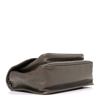 Saint Laurent Crinkled Calfskin Matelasse Monogram Medium Niki Chain Satchel Greyish Brown 3 of 10