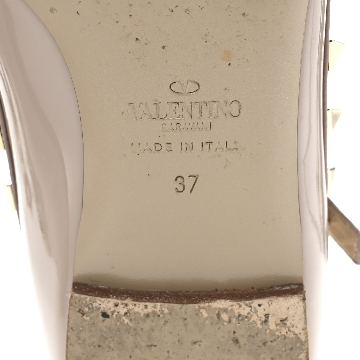 Patent Rockstud Cage Ballerina Flats 37 Poudre