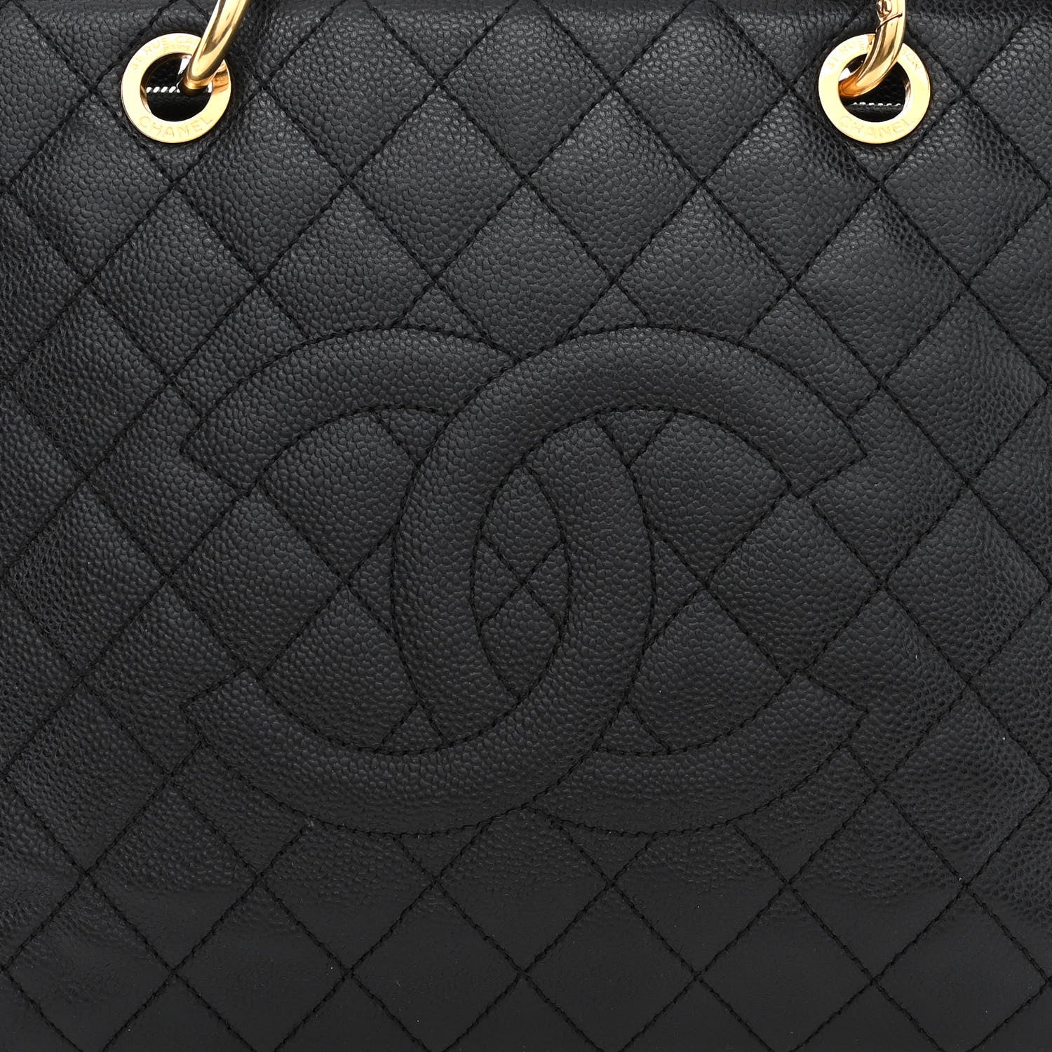 Chanel Caviar Quilted Grand Shopping Tote GST Black 8 of 10