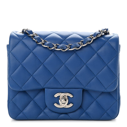 Chanel Lambskin Quilted Mini Square Flap Blue 1 of 11