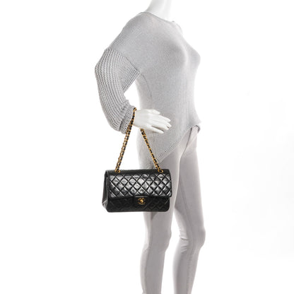 Chanel Lambskin Quilted Medium Double Flap Black 2 of 9