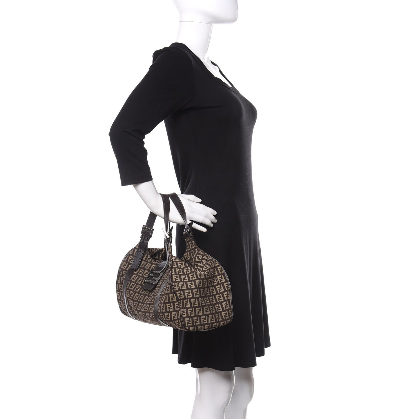 Zucchino Vitello Shoulder Bag Testa di Moro Beige
