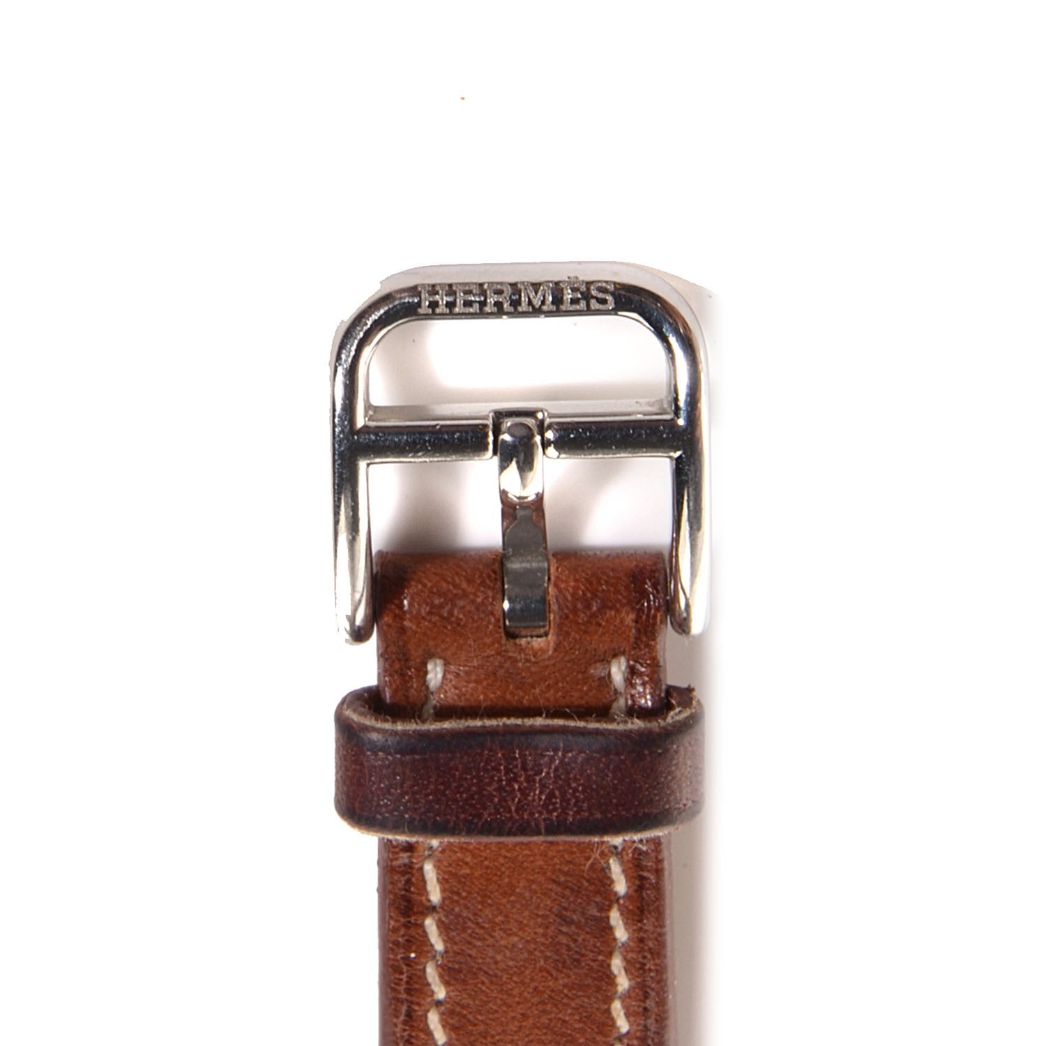 Hermes Stainless Steel Barenia 26mm Cape Cod Tonneau Double Tour Quartz Watch Fauve 8 of 9