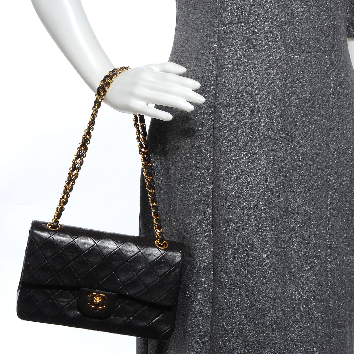 Chanel Lambskin Small Double Flap Bag Black 2 of 8