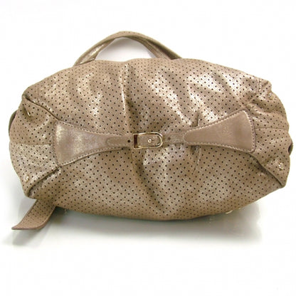 Jimmy Choo Leather Perforated Bardia Hobo Beige 5 of 11
