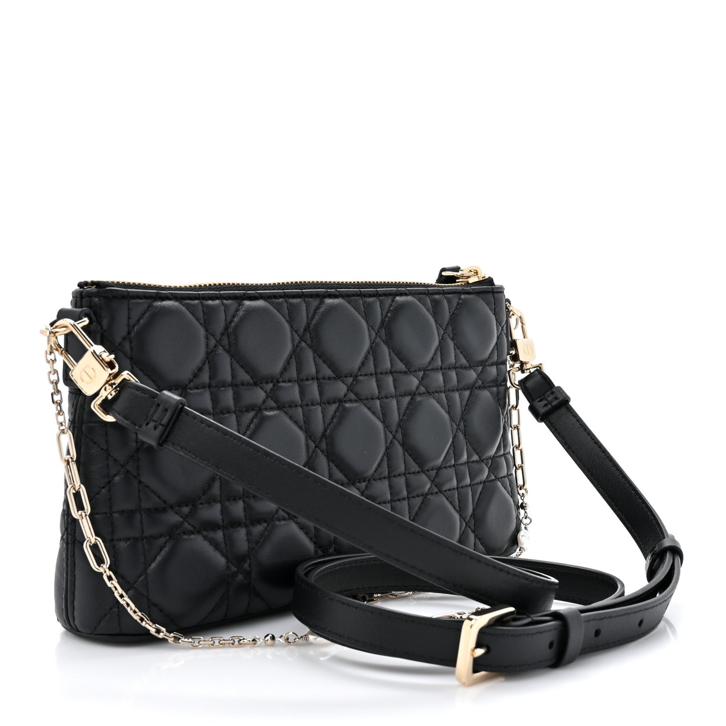 Lambskin Cannage Miss Dior Midi Mini Bag Black