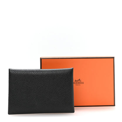 Hermes Epsom Calvi Card Case Black 8 of 8