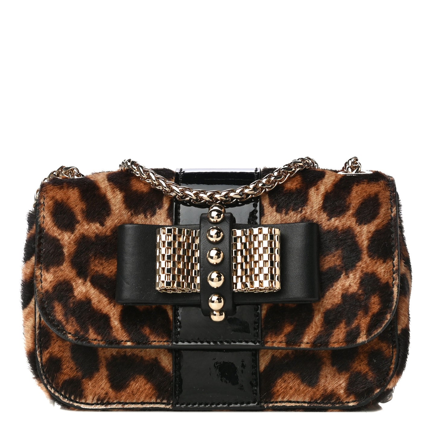 Calf Hair Leopard Print Mini Sweety Charity Crossbody Bag