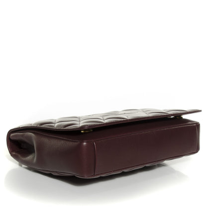 Chanel Lambskin Quilted Medium Diamond CC Flap Burgundy 4 of 8