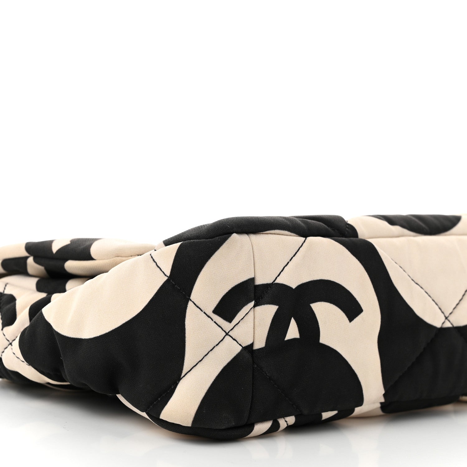 Chanel Fabric Printed Medium Chanel 19 Flap Black Ecru 9 of 11