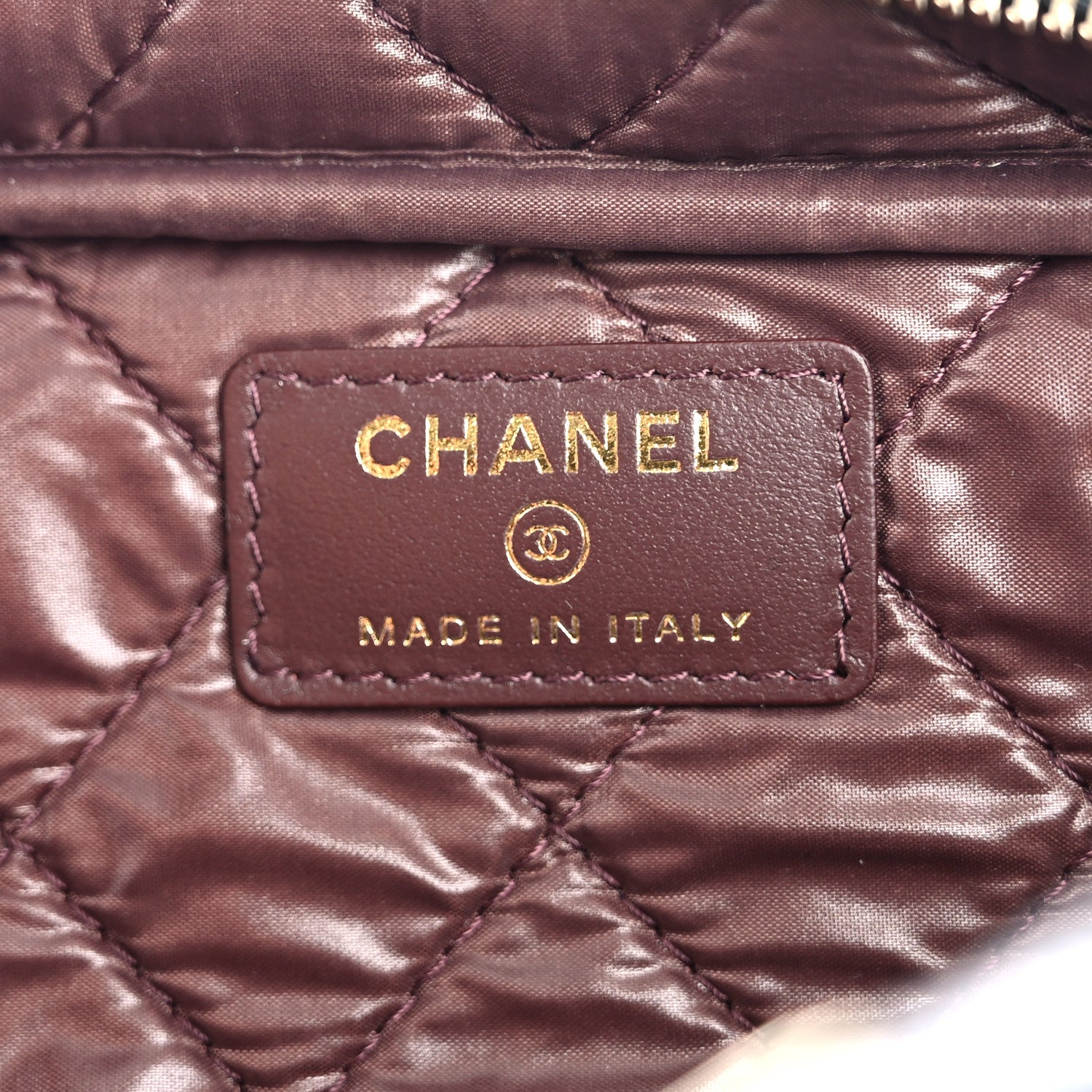 Chanel Caviar Quilted Toiletry Case With Chain Black 6 of 8