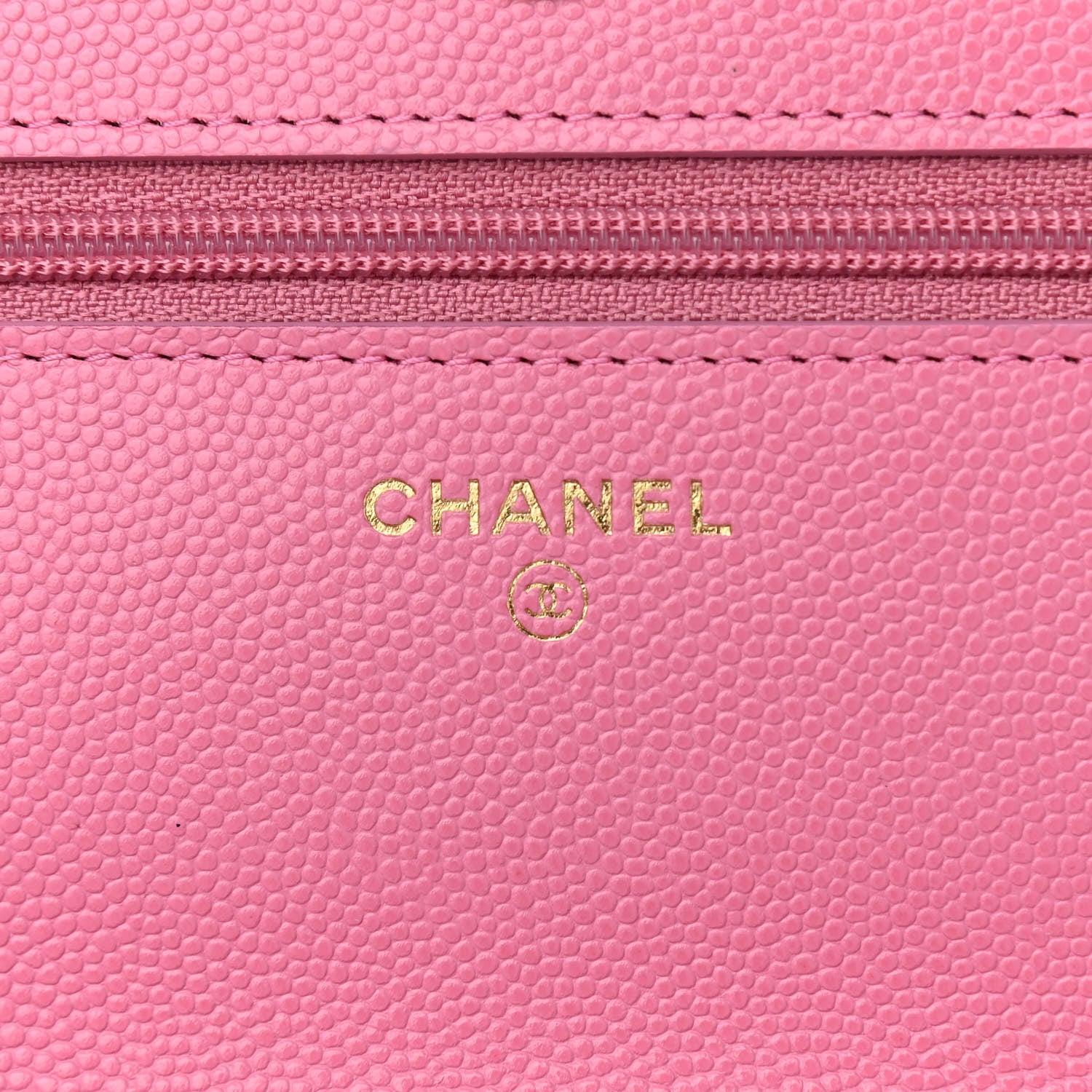 Chanel Caviar Quilted Glass Wallet On Chain WOC Pink 6 of 12