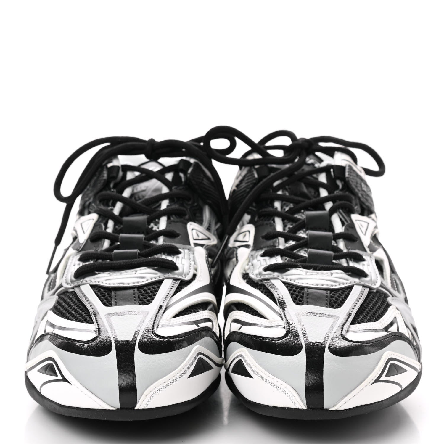 Balenciaga Mesh Rubber Mens Drive Sneakers 45 Light Grey Black 2 of 9