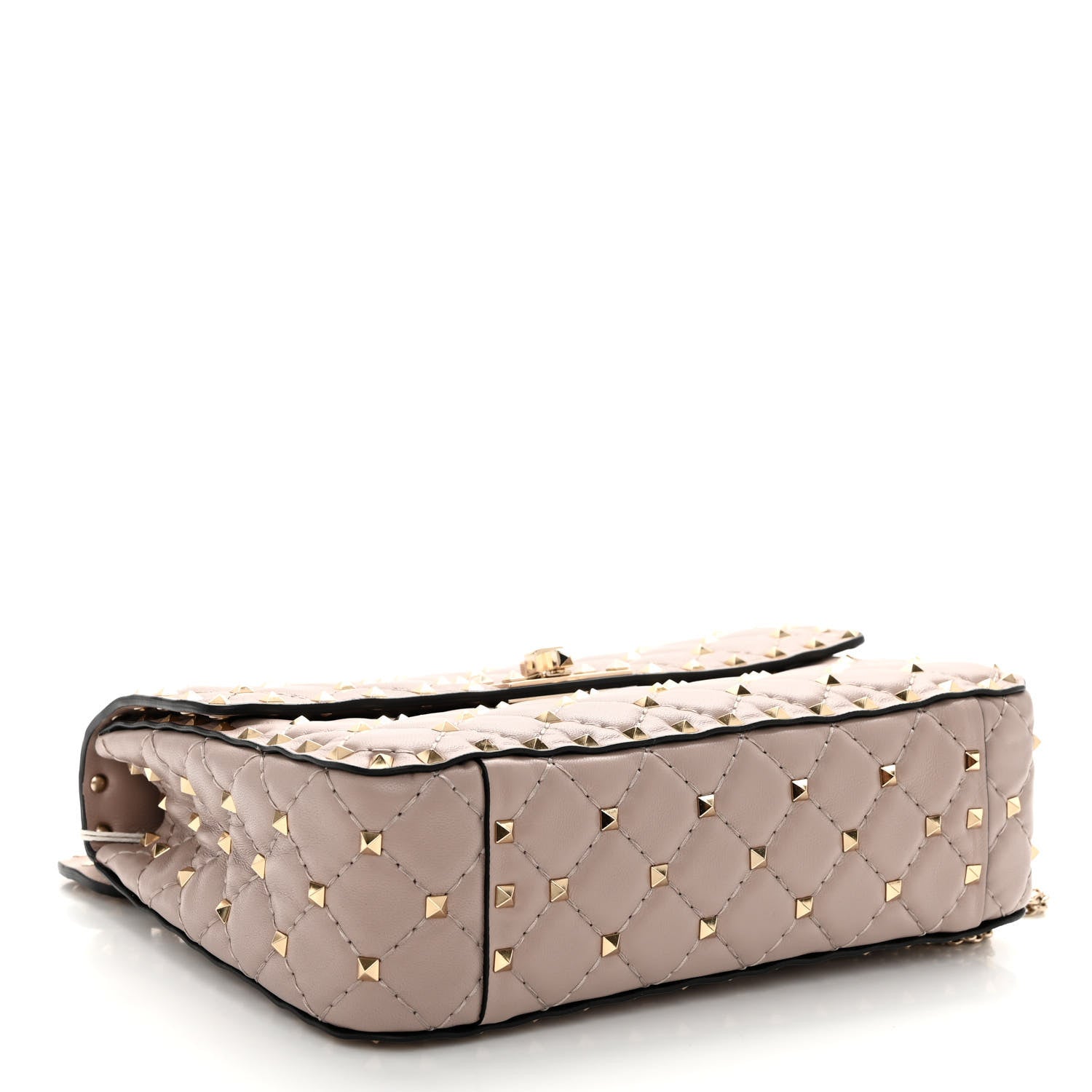 Valentino Garavani Nappa Medium Rockstud Spike Shoulder Bag Poudre 4 of 9