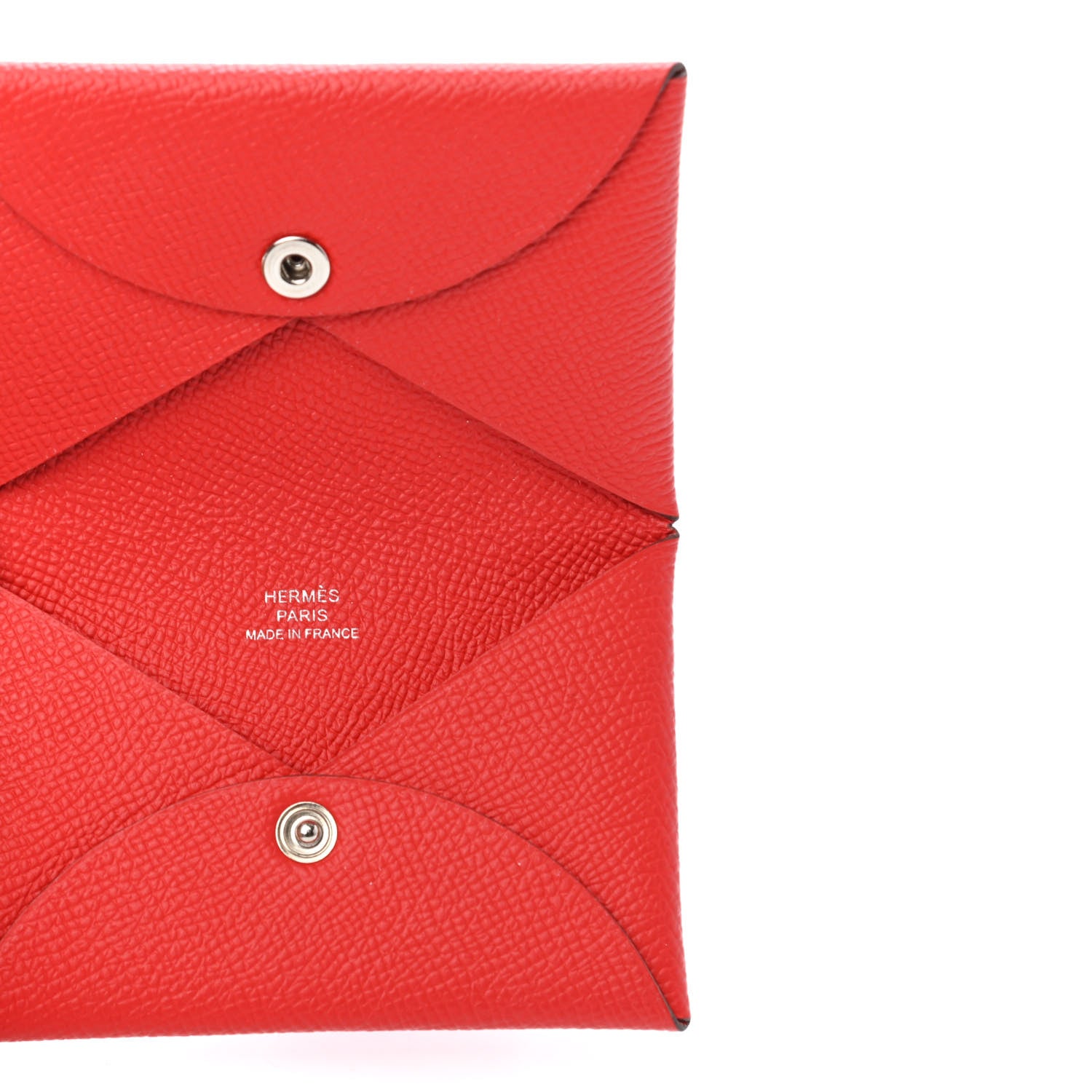 Hermes Evercolor Calvi Card Case Rouge De Coeur 4 of 4