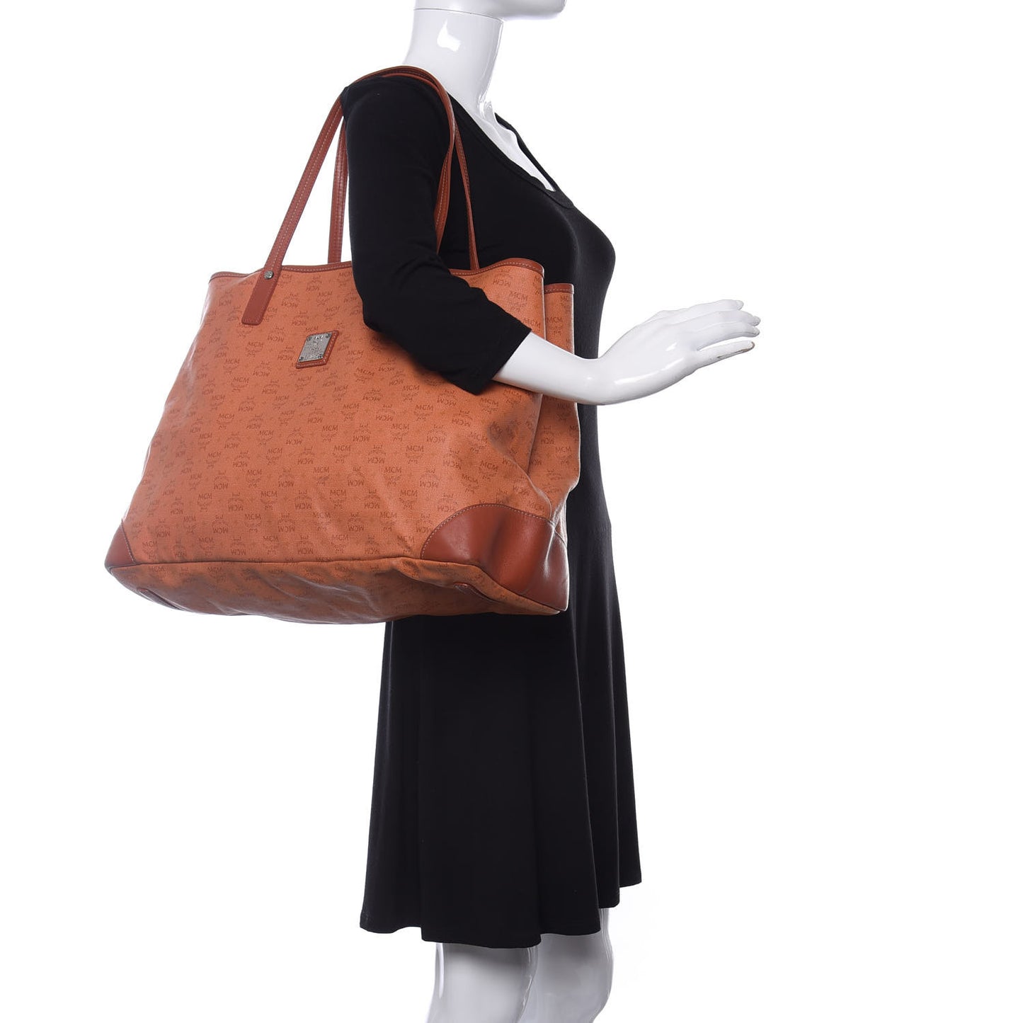 Coated Canvas Shopper Tote Orange