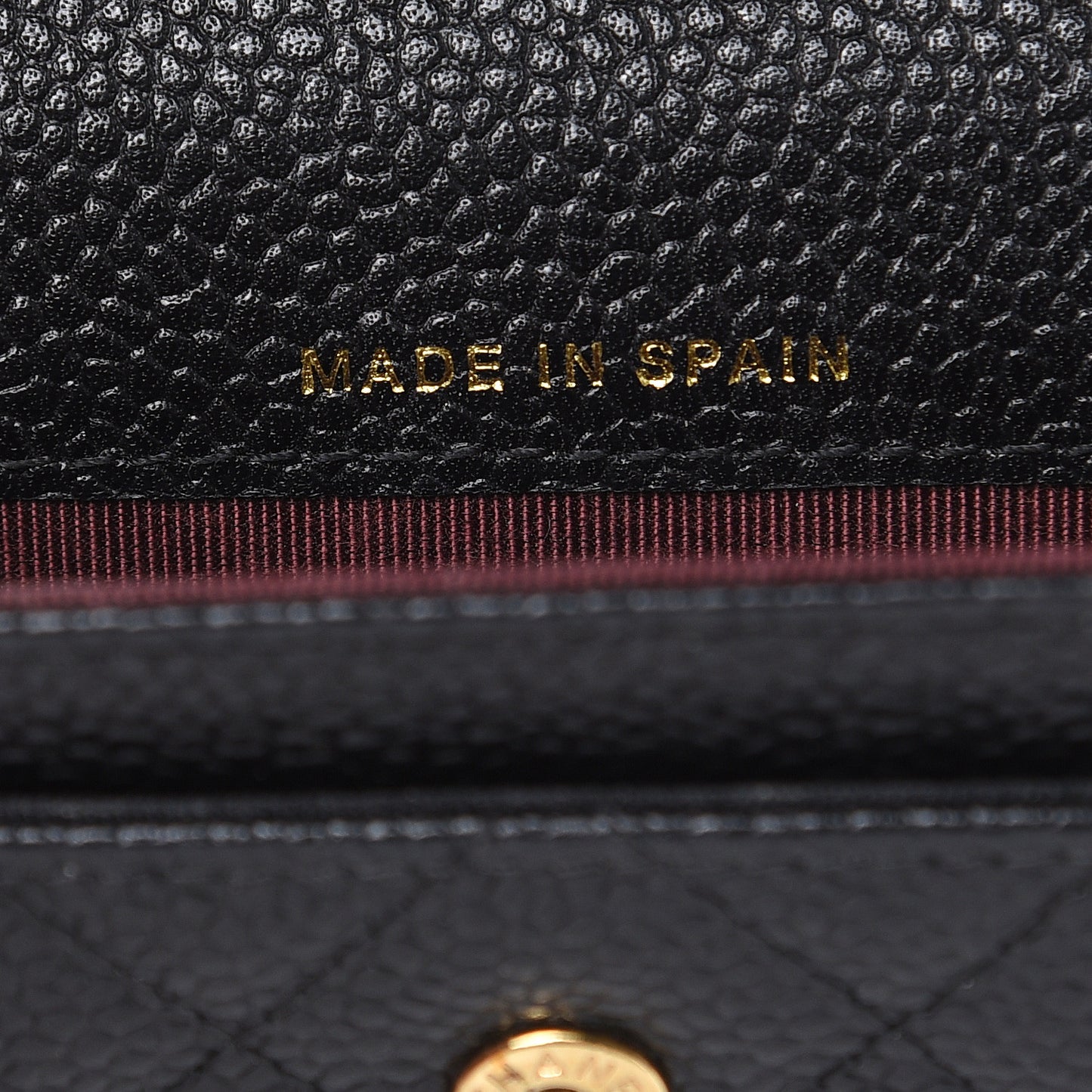 Caviar Quilted Flap Card Holder Black