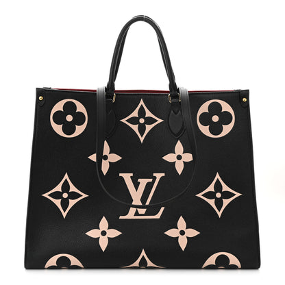 Louis Vuitton Empreinte Monogram Giant Onthego GM Black Beige 1 of 9