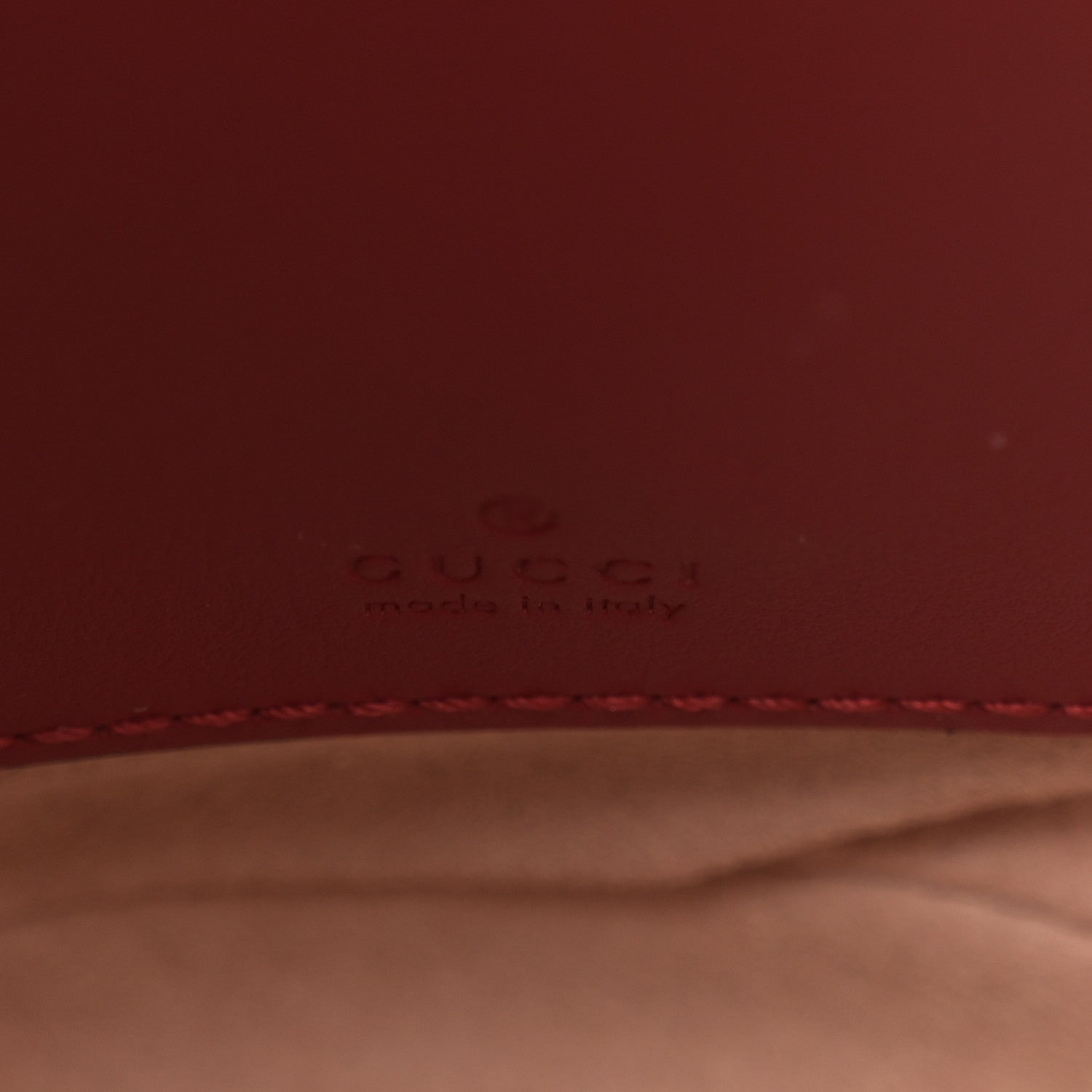 Gucci Calfskin Matelasse Mini GG Marmont 2.0 Bucket Bag Hibiscus Red 6 of 10