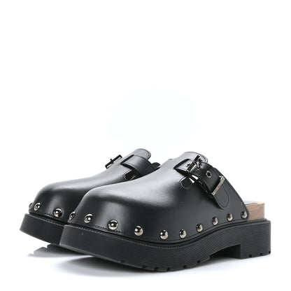 Christian Dior Calfskin Diorquake Buckled Lug Sole 15mm Clogs 38 Black 3 of 10