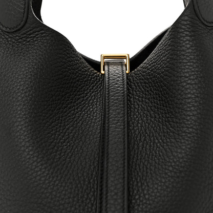 Hermes Taurillon Clemence Picotin Lock 22 MM Black 11 of 15