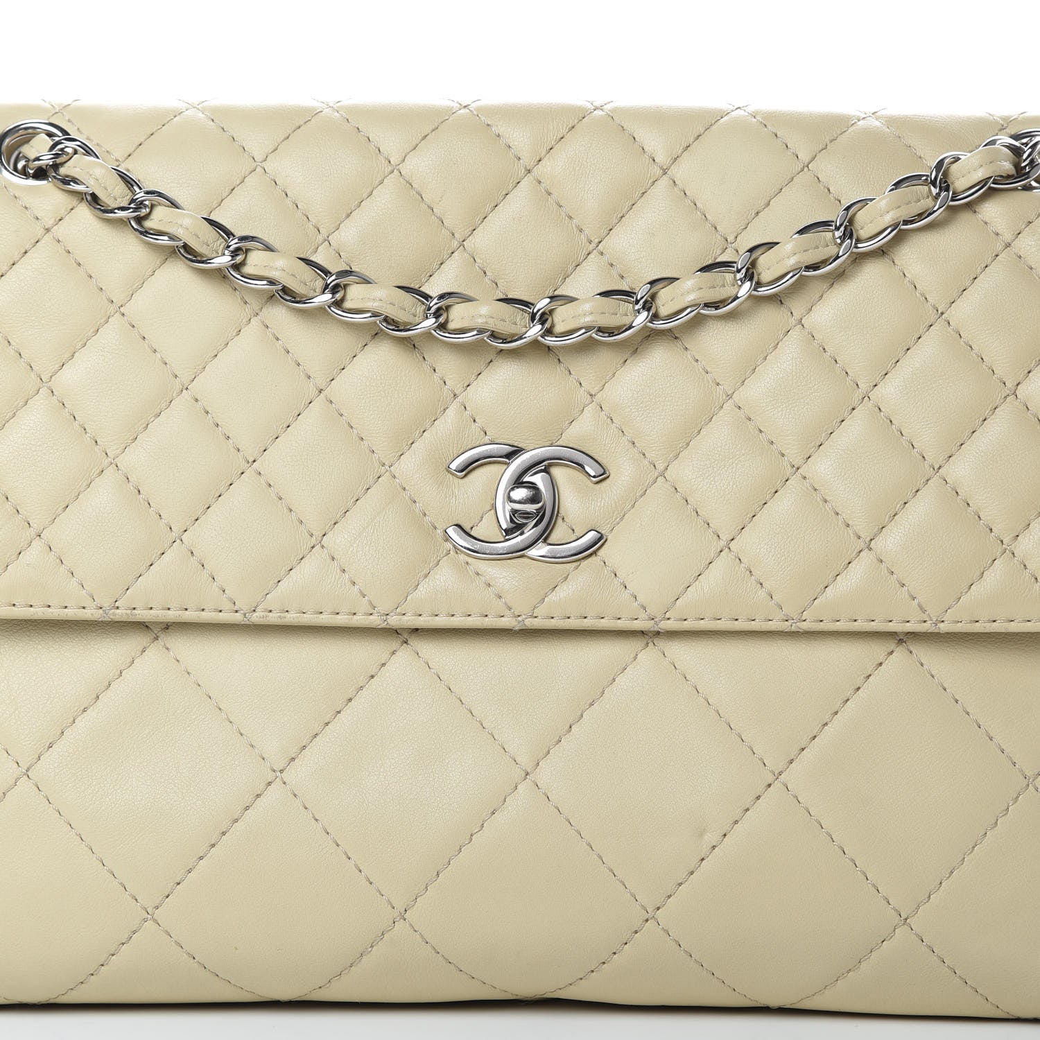 Chanel Calfskin Quilted In the Business Flap Bag Beige Clair 8 of 17