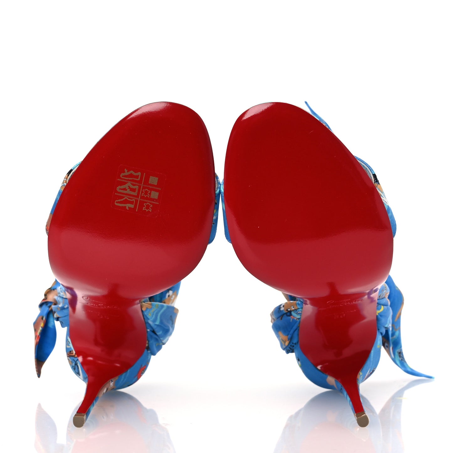 Crepe Satin Greekaba Du Desert 100 Sandal 36 Blue Multicolor