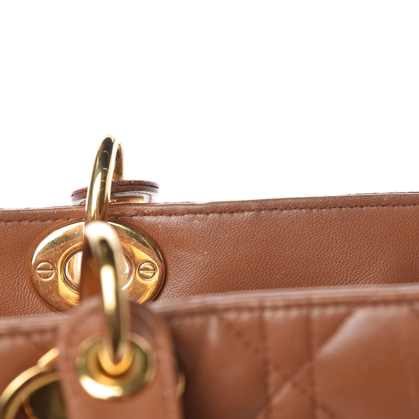 Lambskin Cannage Large Lady Dior Tan