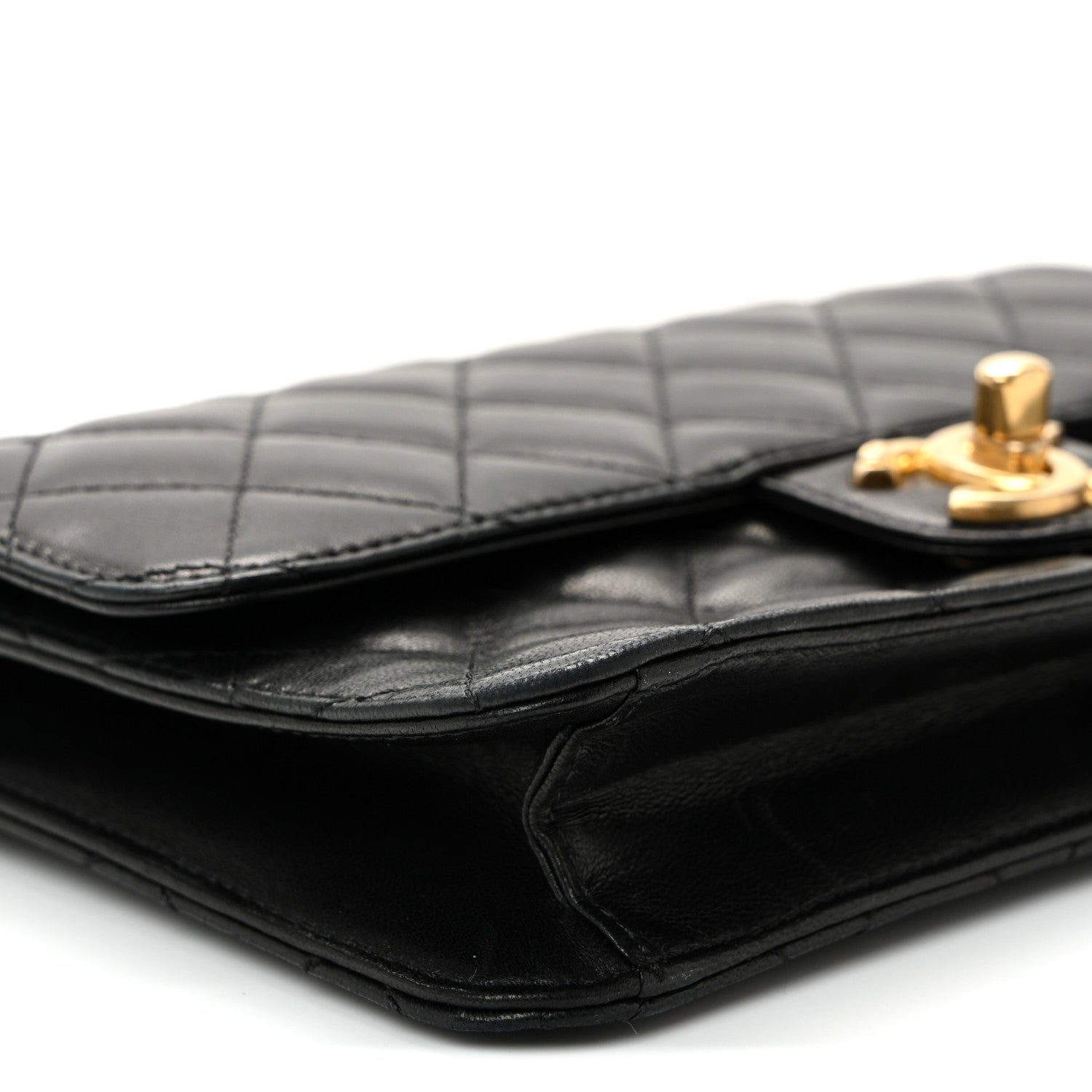 Chanel Lambskin Quilted Medium Crossing Times Flap Black 9 of 11