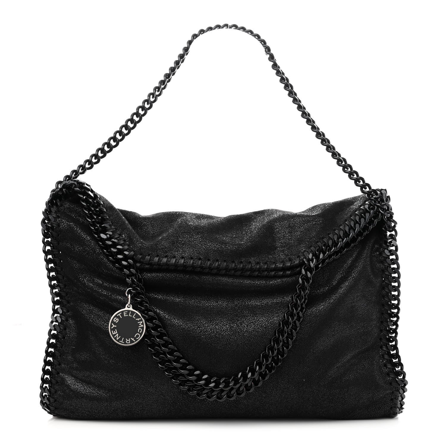 Stella McCartney Shaggy Deer Falabella Fold Over Tote Black 1 of 10