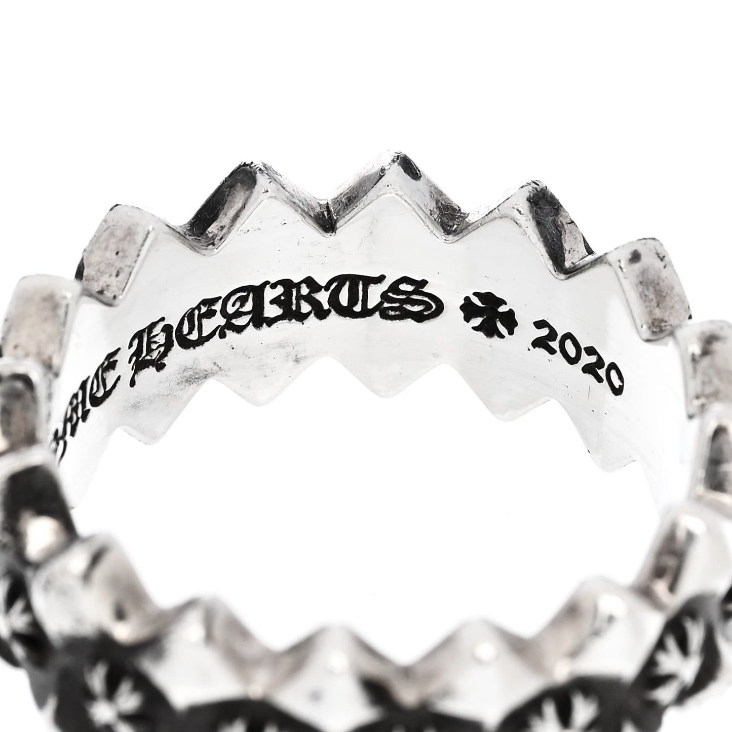 Sterling Silver CH Plus Punk Band Ring 60 9