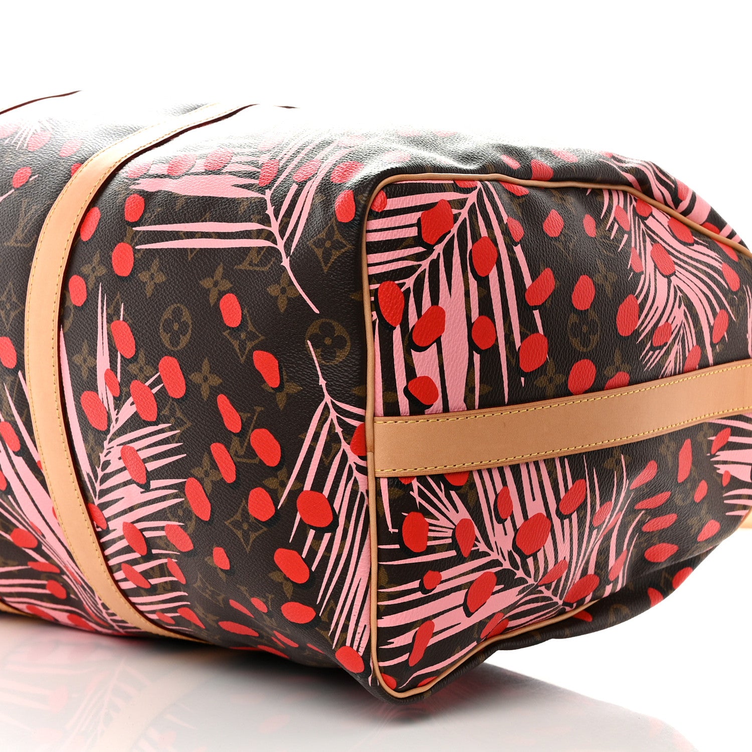 Louis Vuitton Monogram Jungle Dots Keepall Bandouliere 50 Sugar Pink Poppy 9 of 10